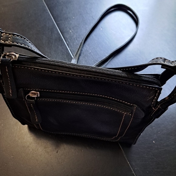 Fossil Black Pebbled Leather Crossbody Bag - Picture 5 of 9